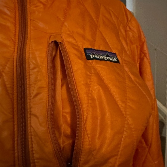 PATAGONIA Nano Puff Pullover Jacket Diamond Quilted Orange Women's Size S - Picture 8 of 11